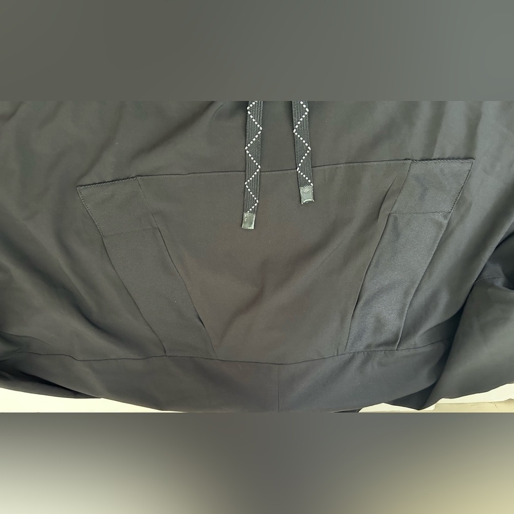 NWT XXL ZELOS BLACK ZIP LIGHTWEIGHT PULLOVER HOODIE. - Picture 6 of 7
